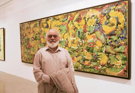 Artist Who Introduced Arabic Lettering, Language on Canvas